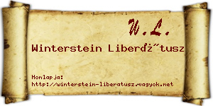 Winterstein Liberátusz névjegykártya